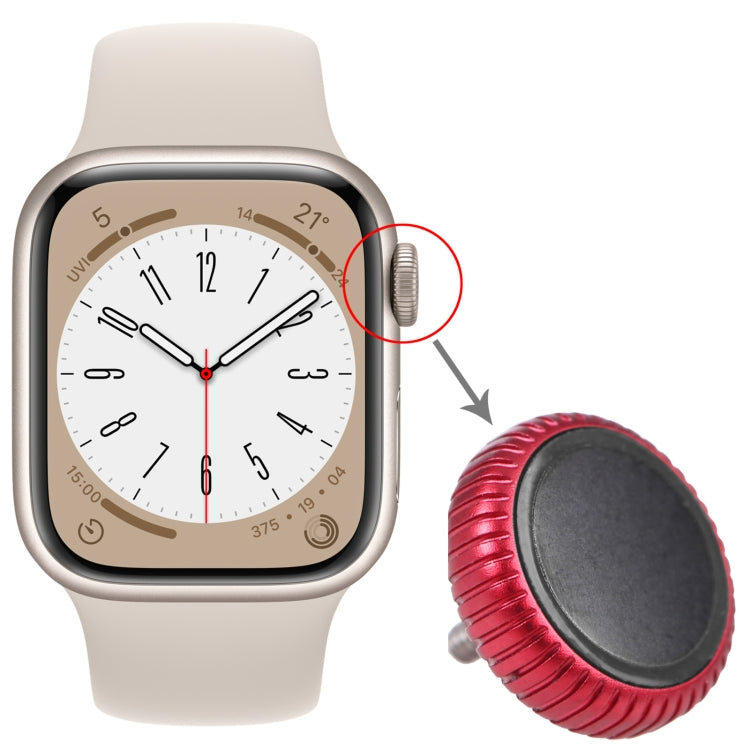 Watch Crown Nut Replacement For Apple Watch Series 8 (GPS) (Red) - free shipping - PMC TechLife - Order now!