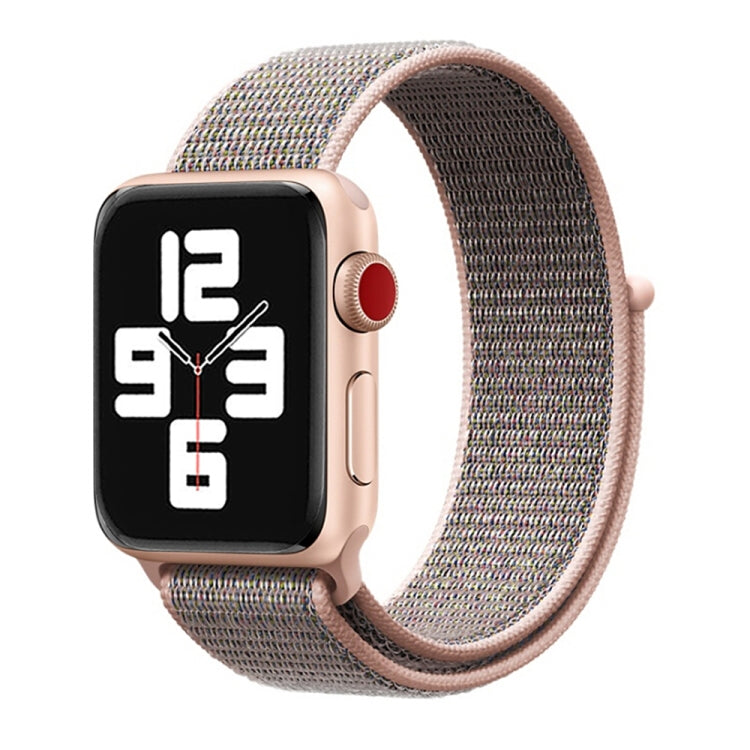 For Apple Watch 46mm / 49mm / 45mm / 44mm Simple Fashion Nylon Watch Band with Magic Stick(Pink)