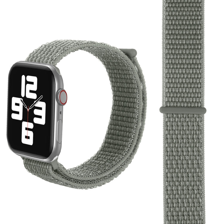 For Apple Watch 46mm / 49mm / 45mm / 44mm Simple Fashion Nylon Watch Band with Magic Stick(Silver Grey)