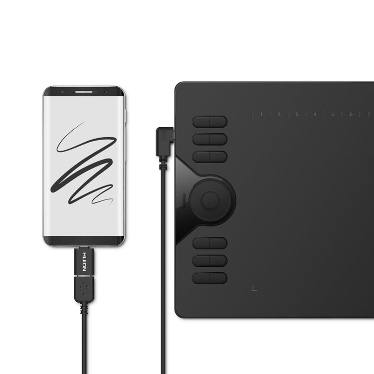 HUION HS610 5080 LPI Touch Ring Art Drawing Tablet for Fun, with Battery-free Pen & Pen Holder - free shipping - PMC TechLife - Order now!