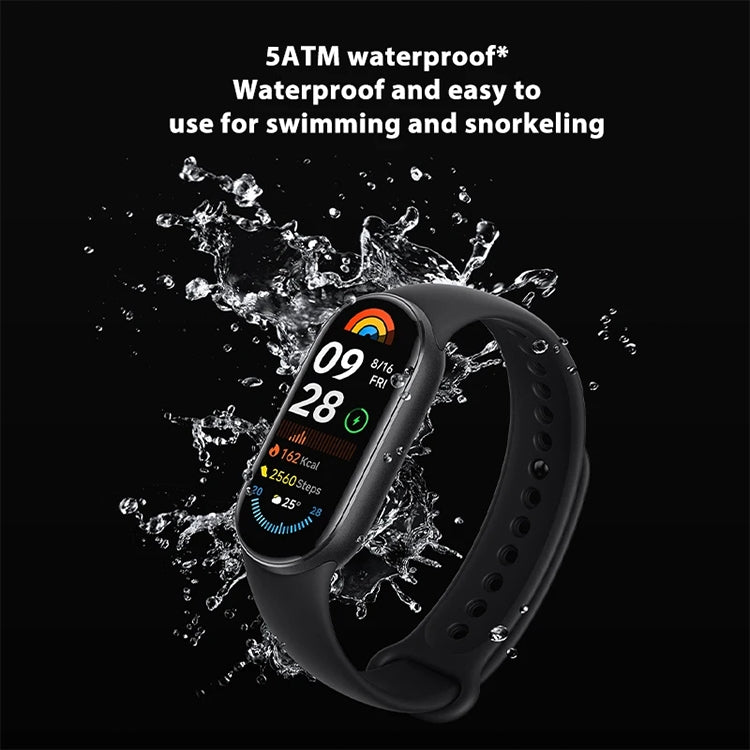 Original Xiaomi Smart Band 9 1.62 inch AMOLED Screen 5ATM Waterproof Smart Watch, Support Blood Oxygen / Heart Rate Monitor (Black) - free shipping - PMC TechLife - Order now!