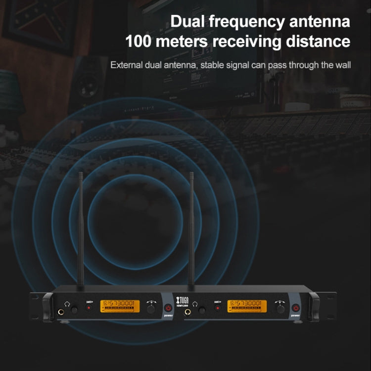 XTUGA IEM1200 Wireless Transmitter 6 Bodypack Stage Singer In-Ear Monitor System (UK Plug)