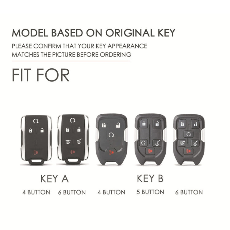 For Chevrolet GMC / Colorad 6-button C160 Car Key Leather Protective Case (Blue)