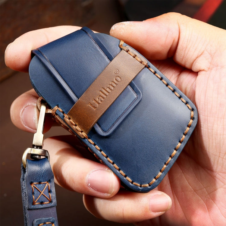 For Cadillac / CT5 / CT6 / XT6 5-button C087 Car Key Leather Protective Case (Blue)