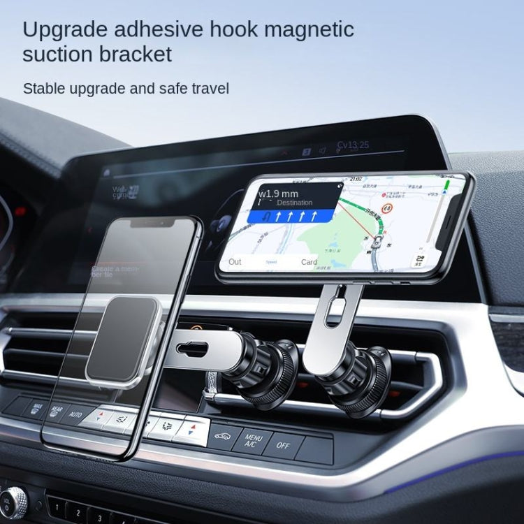 F23 Car Air Outlet Vent Magnetic Phone Navigation Mount Bracket (Silver) - Car Holders by PMC TechLife | Online Shopping South Africa | PMC TechLife | Buy Now Pay Later Mobicred