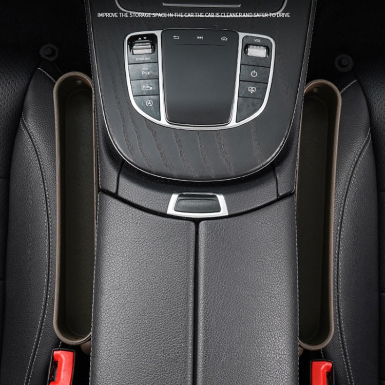 Car Gap Storage Box Multifunctional Car Seat Crevice Storage Box, Specification: 1 Pair (Brown) - Stowing Tidying by PMC TechLife | Online Shopping South Africa | PMC TechLife | Buy Now Pay Later Mobicred