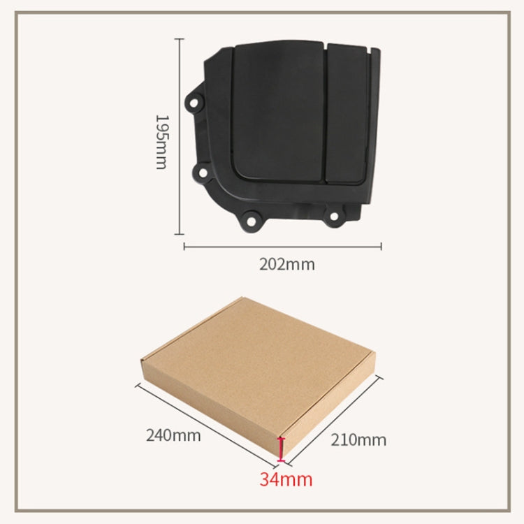For BMW 3 Series E93 Left Driving Car Convertible Rear Platform Right Hinge Cover Folding Cover 5437 7175 480(Black)