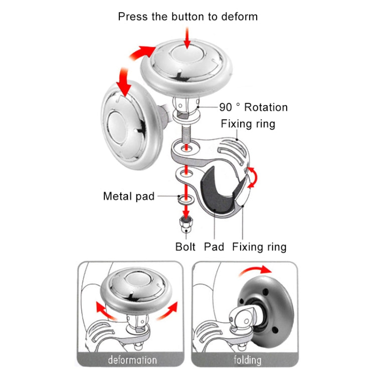 YI-71 Car Steering Wheel Booster Ball Car Power Handle (Silver Grey)