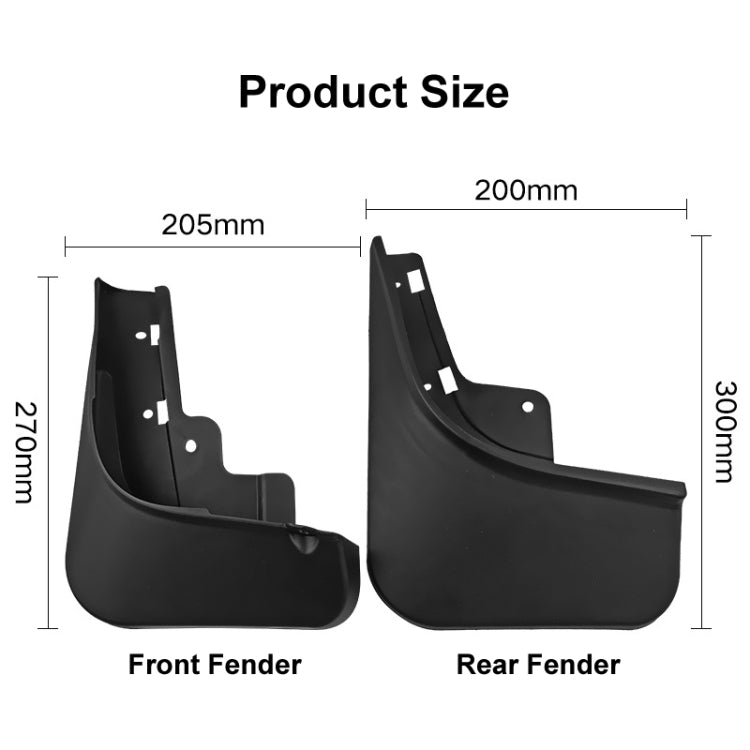 For Tesla Model S 2022 4pcs/Set Car Auto Soft Plastic Splash Flaps Fender Guard