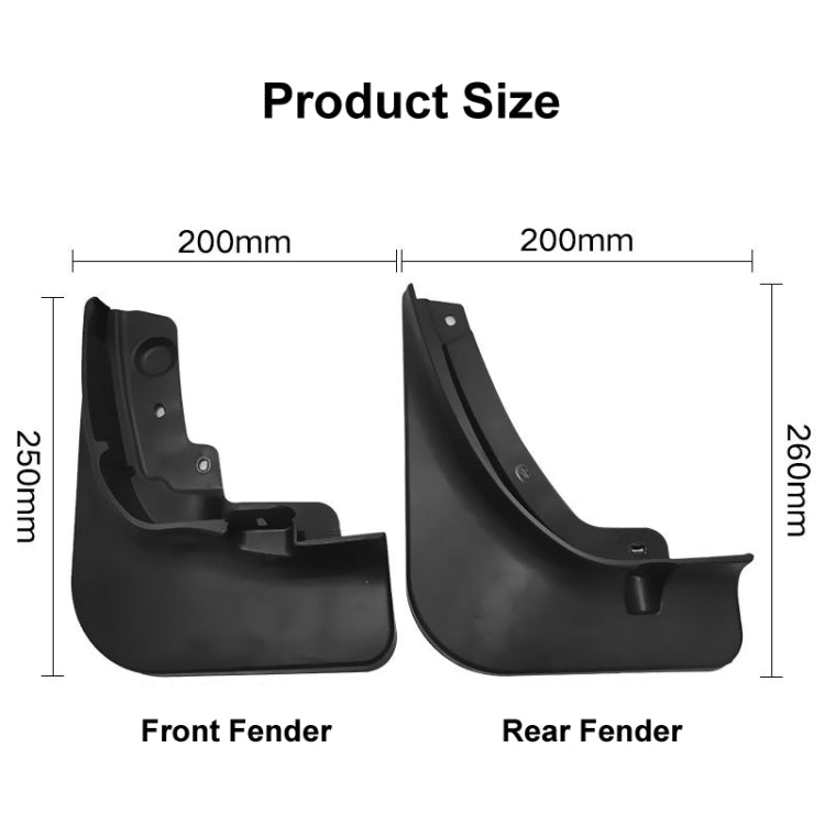 For Haval Jolion 2021 4pcs/Set Car Auto Soft Plastic Splash Flaps Fender Guard
