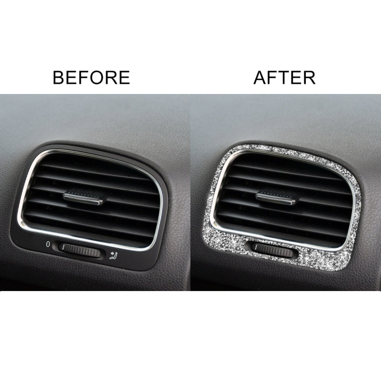 Car Left and Right Air Outlet Diamond Decoration Cover Sticker for Volkswagen Golf 6 2008-2012, Left and Right Drive - Car Interior Mouldings by PMC TechLife | Online Shopping South Africa | PMC TechLife | Buy Now Pay Later Mobicred