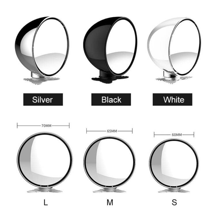 3R-043 Auxiliary Rear View Mirror Car Adjustable Blind Spot Mirror Wide Angle Auxiliary Side Mirror, Diameter: 60mm (Silver)