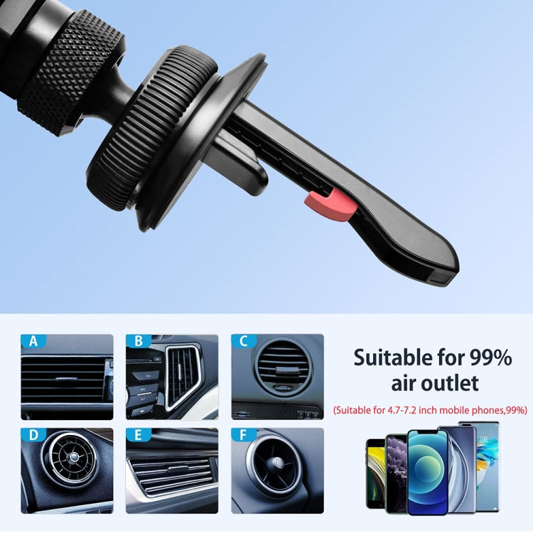 Car Knob Air Outlet Invisible Aluminum Alloy Gravity Holder