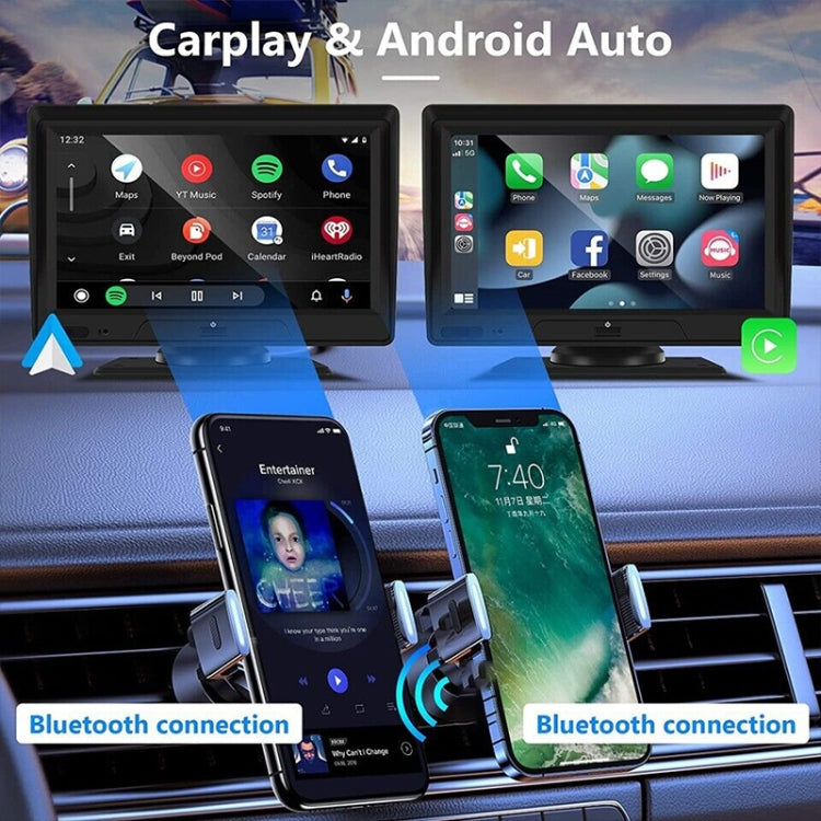 P702D 7 inch Portable Touch Display Wireless Car Navigator Dual-lens Smart Driving Recorder - Car DVRs by PMC TechLife | Online Shopping South Africa | PMC TechLife | Buy Now Pay Later Mobicred