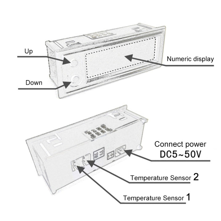 3 in 1 DC5-50V Car High-precision Electronic LED Luminous Clock + Thermometer + Voltmeter (Green) - Clocks & Car Meters by PMC TechLife | Online Shopping South Africa | PMC TechLife | Buy Now Pay Later Mobicred