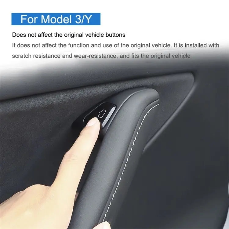 For Tesla Model 3 / Y 11pcs / Set Car Window Lift Button PU Adhesive Decorative Sticker - Car Interior Mouldings by PMC TechLife | Online Shopping South Africa | PMC TechLife | Buy Now Pay Later Mobicred