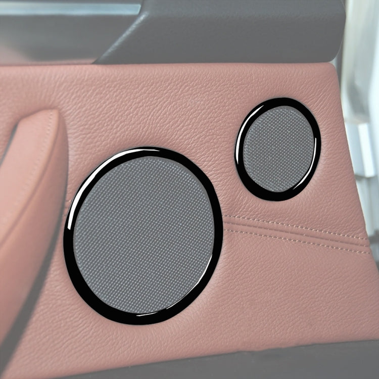6pcs / Set Car Door Horn Ring Decorative Sticker for BMW X5 E70 2008-2013 / X6 E71 2009-2014, Left and Right Drive Universal(Black) - Car Interior Mouldings by PMC TechLife | Online Shopping South Africa | PMC TechLife | Buy Now Pay Later Mobicred
