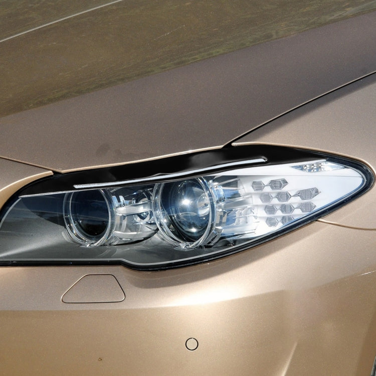 Pair Car Lamp Eyebrow Soft Decorative Sticker for BMW 5 Series F10 2010-2013, with Hole(Black) - Lamp Decoration by PMC TechLife | Online Shopping South Africa | PMC TechLife | Buy Now Pay Later Mobicred