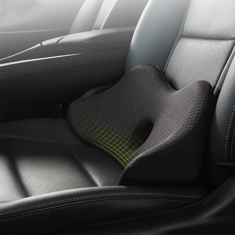 Car Memory Foam Breathable Lumbar Cushion (Brown)