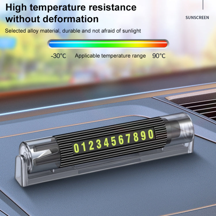 Car Multi-functional Emergency Safety Hammer Temporary Parking Dual Number Plate (Grey)