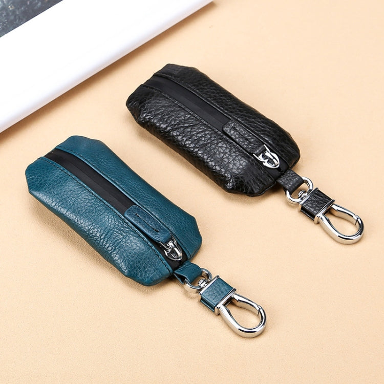 TP-9016 Litchi Texture Water-resistant Zipper Car Key Bag (Black)
