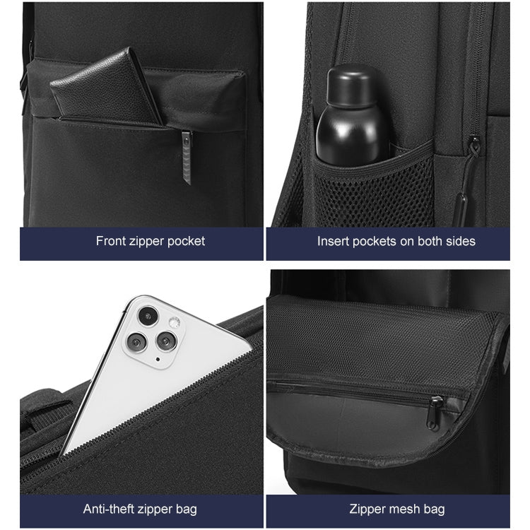cxs-8106 Multifunctional Oxford Laptop Bag Backpack (Grey)