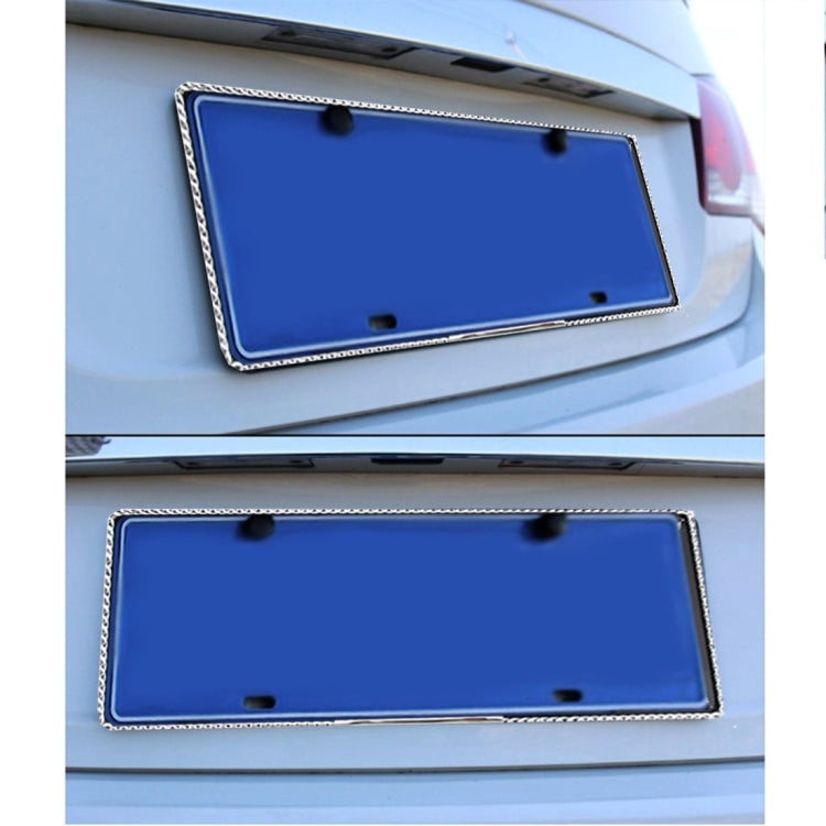 2 PCS Car License Plate Frames Car Styling License Plate Frame Aluminum Alloy Universal License Plate Holder Car Accessories(Black)