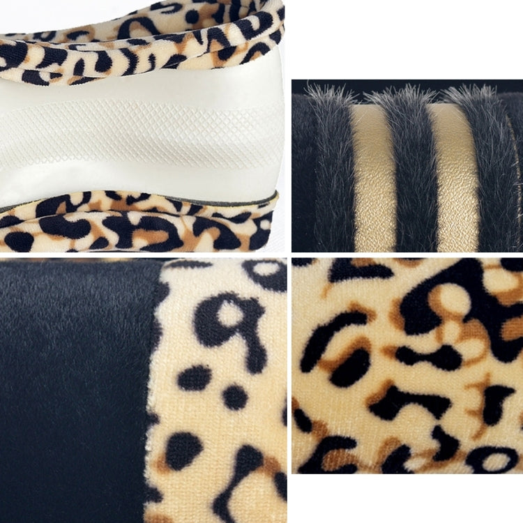 Leopard Grain Steering Wheel Cover, Adaptation Steering Wheel Diameter: 37-38 cm