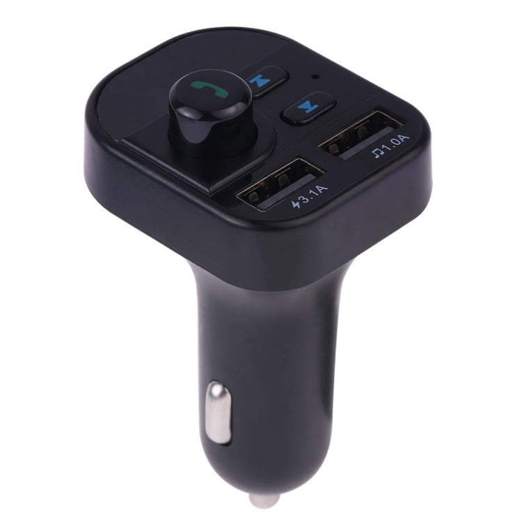 805E Dual USB Charging Bluetooth FM Transmitter MP3 Music Player Car Kit, Support Hands-Free Call & Read TF Card / U Disk Music(Black)