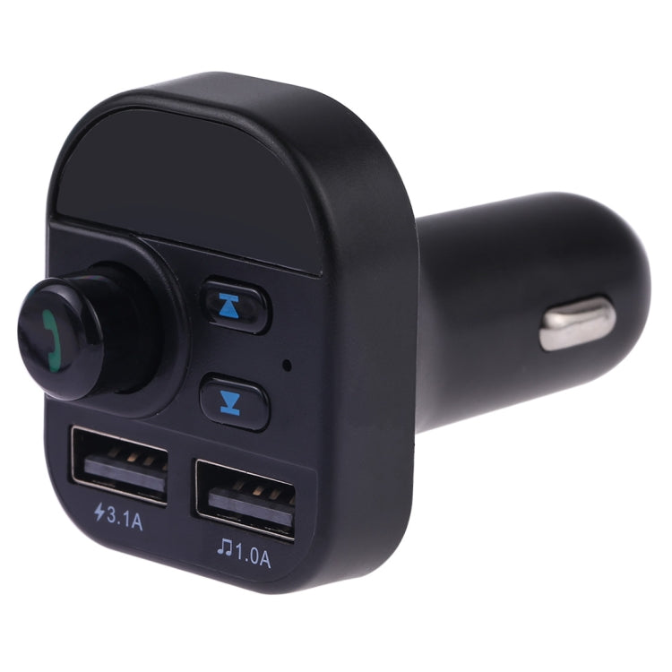 805E Dual USB Charging Bluetooth FM Transmitter MP3 Music Player Car Kit, Support Hands-Free Call & Read TF Card / U Disk Music(Black)
