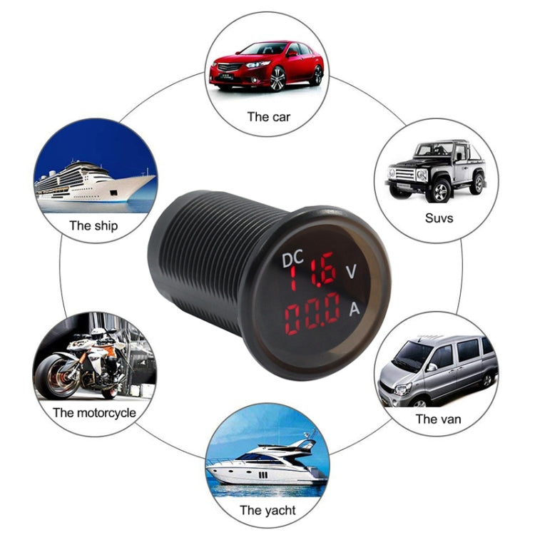 B3613 IP67 Water-resistant Car Modification 4.5-30V Voltmeter + Ammeter