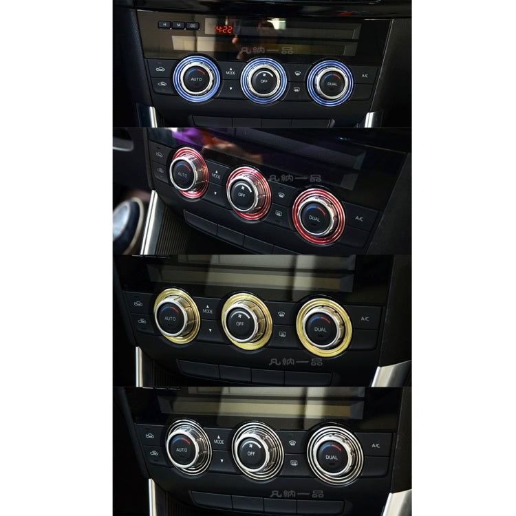 3 PCS Car Aluminum Air Conditioner Knob Case For ATENZA(Blue) - Decoration Rings by PMC TechLife | Online Shopping South Africa | PMC TechLife | Buy Now Pay Later Mobicred