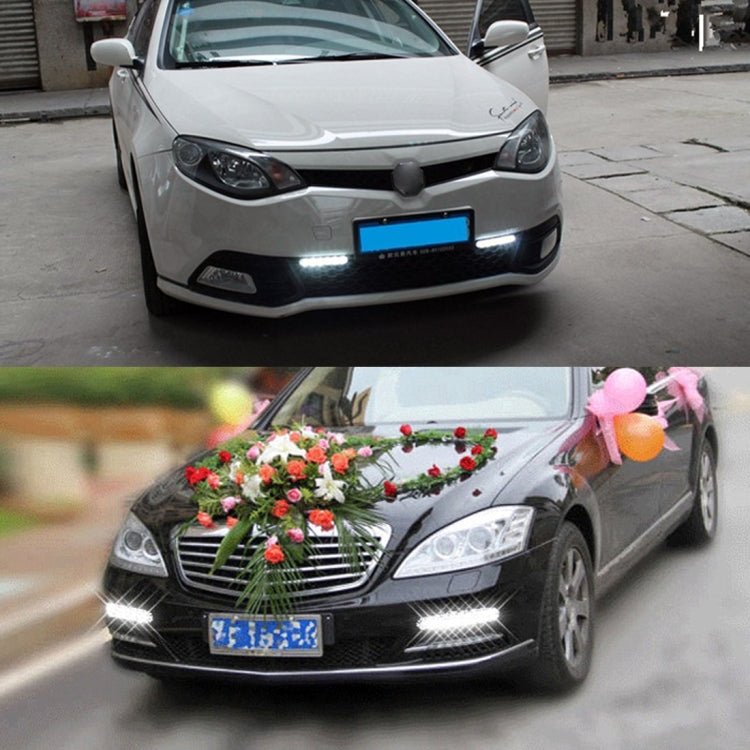 1 Pair DC9-16V 2W 120LM 7000K 8 SMD-5050-LEDs Circular Car DRL&Turn Light - Running Lights by PMC TechLife | Online Shopping South Africa | PMC TechLife | Buy Now Pay Later Mobicred