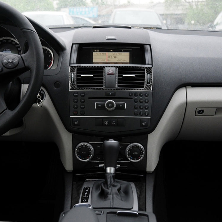 Car Carbon Fiber Air Outlet Ring + Intermediate Air Outlet + Side Air Outlet Panel Decorative Sticker for Mercedes-Benz W204 2007-2010 - Car Interior Mouldings by PMC TechLife | Online Shopping South Africa | PMC TechLife | Buy Now Pay Later Mobicred