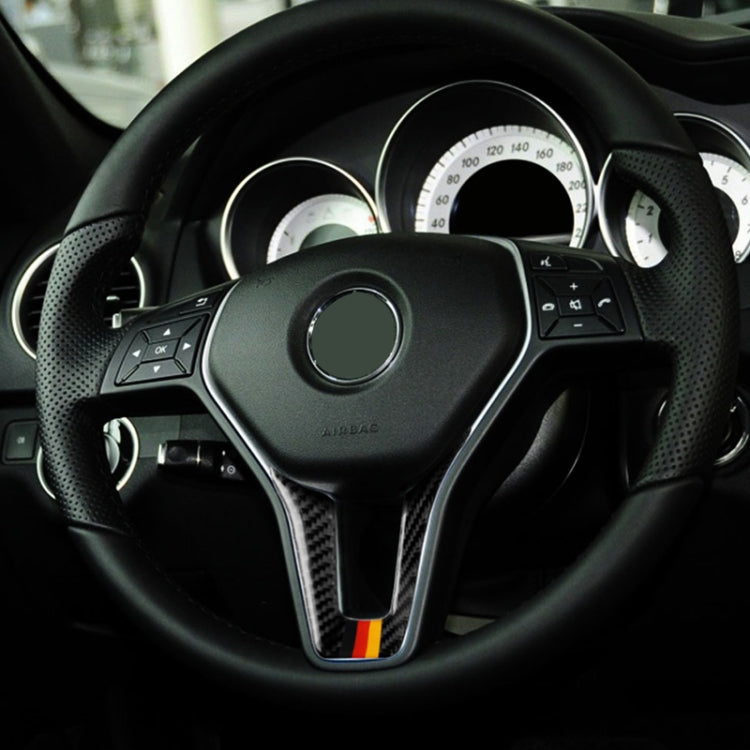 Car German Flag Carbon Fiber Steering Wheel Decorative Sticker for Mercedes-Benz - Car Interior Mouldings by PMC TechLife | Online Shopping South Africa | PMC TechLife | Buy Now Pay Later Mobicred