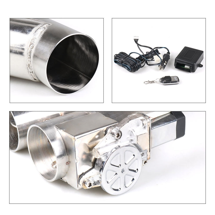 CNSPEED Y Shape 2 In 1 Car Remote Control Electric Exhaust Valve Pipe, Size: 2.5 inch