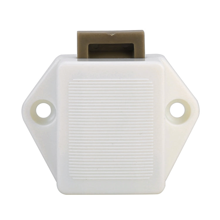 Press Type Drawer Cabinet Catch Latch Release Cupboard Door Stop Drawer Cabinet Locker for RV / Yacht / Furniture(White)