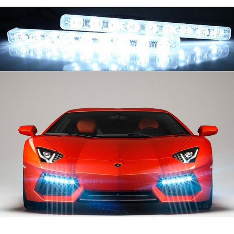 2 PCS LD-006 5730-6SMD 12W 1200LM 7000K White Light Daytime Running Light.DC 12V