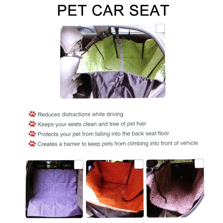 Nonslip Folding Car Rear Back Seat Cover Pet Cat Dog Cushion Mat, Size: 195 x 135 x 0.2 cm(Khaki)