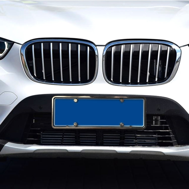 2 PCS Car License Plate Magnesium Alloy Bracket Frame Holder Stand Mount(Silver) - License Plate Covers & Frames by PMC TechLife | Online Shopping South Africa | PMC TechLife | Buy Now Pay Later Mobicred