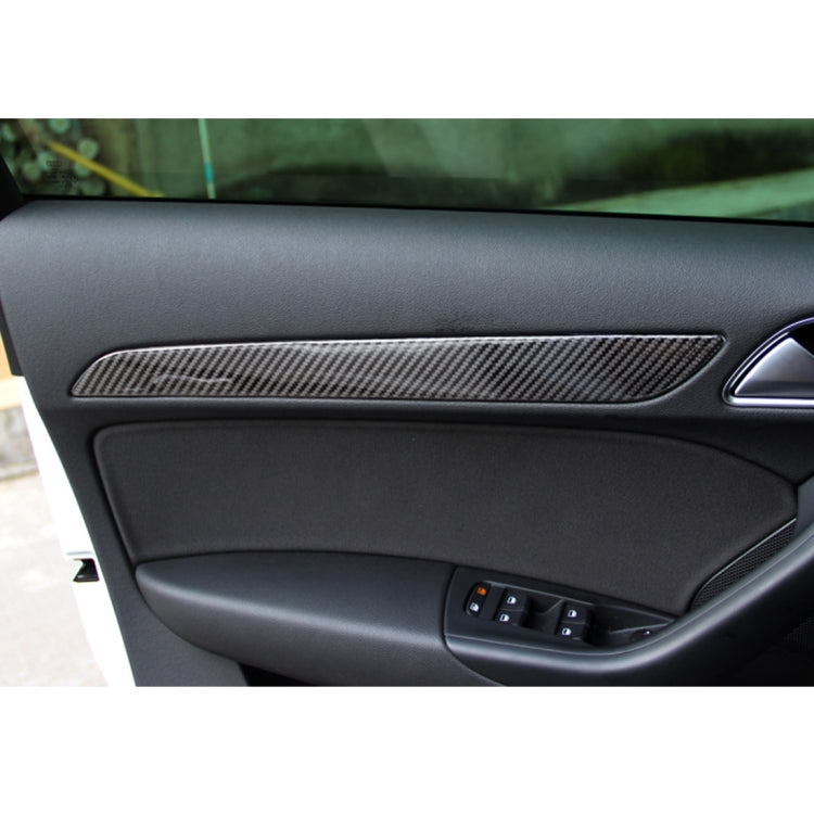4 PCS Carbon Fibre Car Door Panel Decorative Sticker for Audi Q3 2013-2018 - Car Interior Mouldings by PMC TechLife | Online Shopping South Africa | PMC TechLife | Buy Now Pay Later Mobicred
