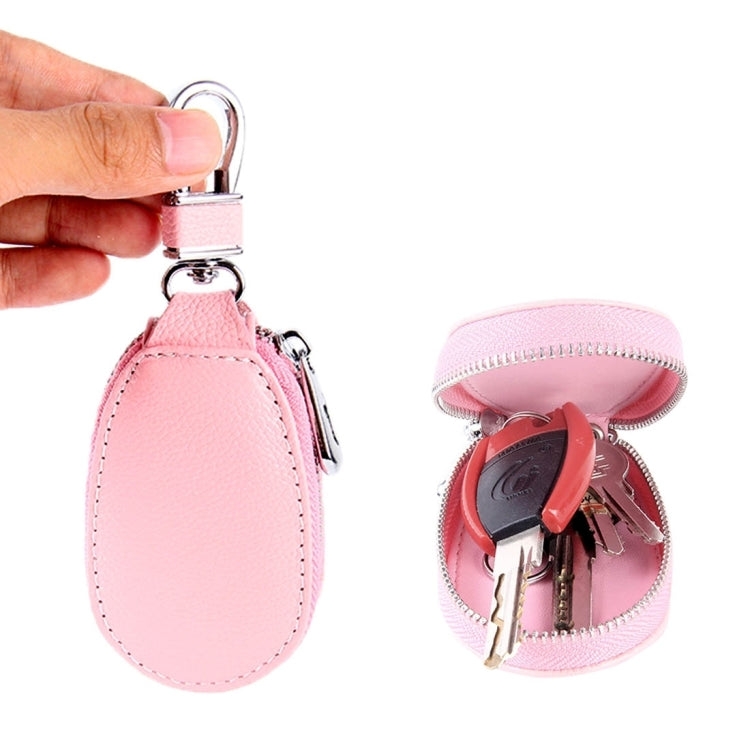 Universal Leather Crocodile Texture Waist Hanging Zipper Wallets Key Holder Bag (No Include Key)(Pink) - Car Key Cases by PMC TechLife | Online Shopping South Africa | PMC TechLife | Buy Now Pay Later Mobicred