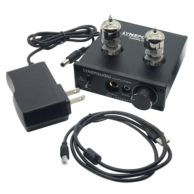 LINEPAUDIO A962 HiFi 6J9 Vacuum Tube Power Headphone Amplifier USB ASIO Sound Card(Black) - by PMC Jewellery | Online Shopping South Africa | PMC Jewellery | Buy Now Pay Later Mobicred