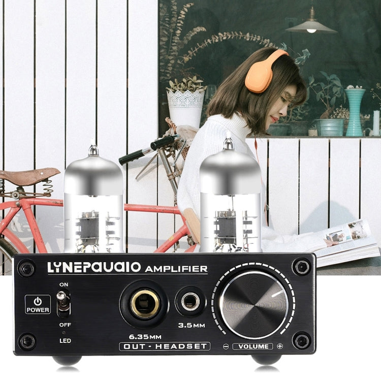 LINEPAUDIO A962 HiFi 6J9 Vacuum Tube Power Headphone Amplifier USB ASIO Sound Card(Black) - by PMC Jewellery | Online Shopping South Africa | PMC Jewellery | Buy Now Pay Later Mobicred