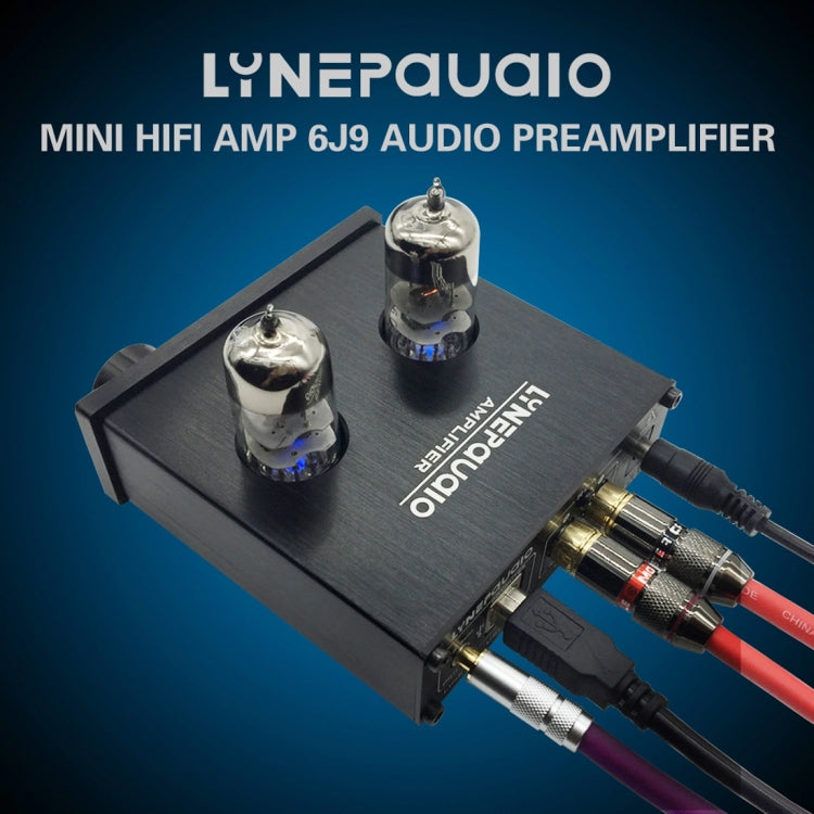 LINEPAUDIO A962 HiFi 6J9 Vacuum Tube Power Headphone Amplifier USB ASIO Sound Card(Black) - by PMC Jewellery | Online Shopping South Africa | PMC Jewellery | Buy Now Pay Later Mobicred