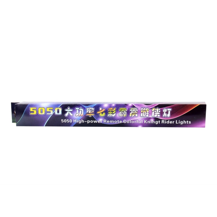 5050 20W 48 LED RGB Car Truck Remote Colorful Knight Rider LED Strobe Scanner Flash Strip Light, DC 12V Cable Length: 130cm(Colorful Light)