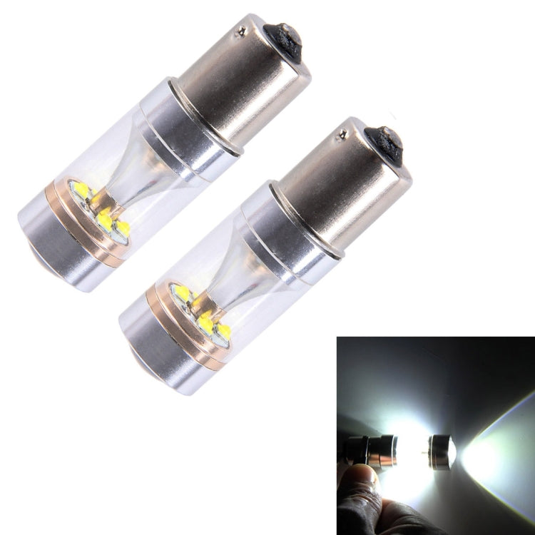 2 PCS 1156/BA15S 350LM 6000K 30W White Light 6 LED Canbus Car Reversing Light / Turn Light, DC 12V