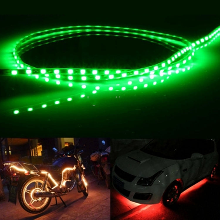 5 PCS Flow Style 45 LED 3528 SMD Water-resistant Flexible Car Strip Light for Car Decoration, DC 12V, Length: 90cm(Green Light)