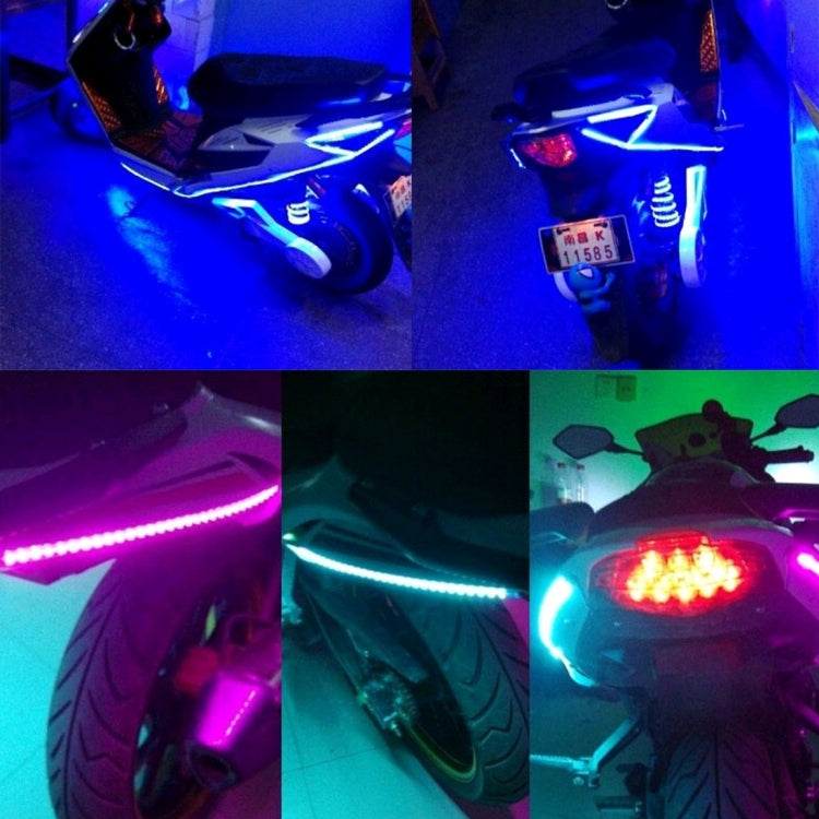 5 PCS Flow Style 45 LED 3528 SMD Water-resistant Flexible Car Strip Light for Car Decoration, DC 12V, Length: 90cm(Green Light)