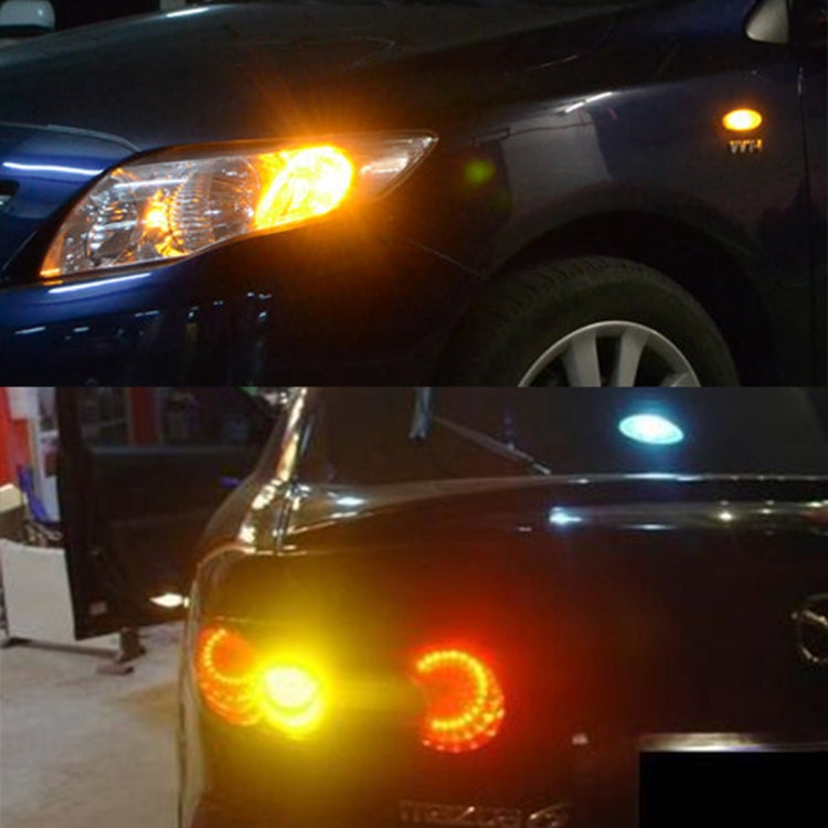 2 PCS 3156 5W 450LM 60LEDs DC 12V SMD-4014 Car Auto Brake Light Turn Signal Lights Car Source Set(White Light+Yellow Light), Cable Length: 40cm - Brake Lights by PMC TechLife | Online Shopping South Africa | PMC TechLife | Buy Now Pay Later Mobicred